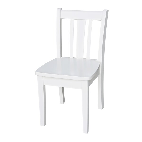 International Concepts Rectangle Set of 2 San Remo Juvenile Chairs, 13.2 W, 16 L, 26 H, Wood, White CC08-105P - main